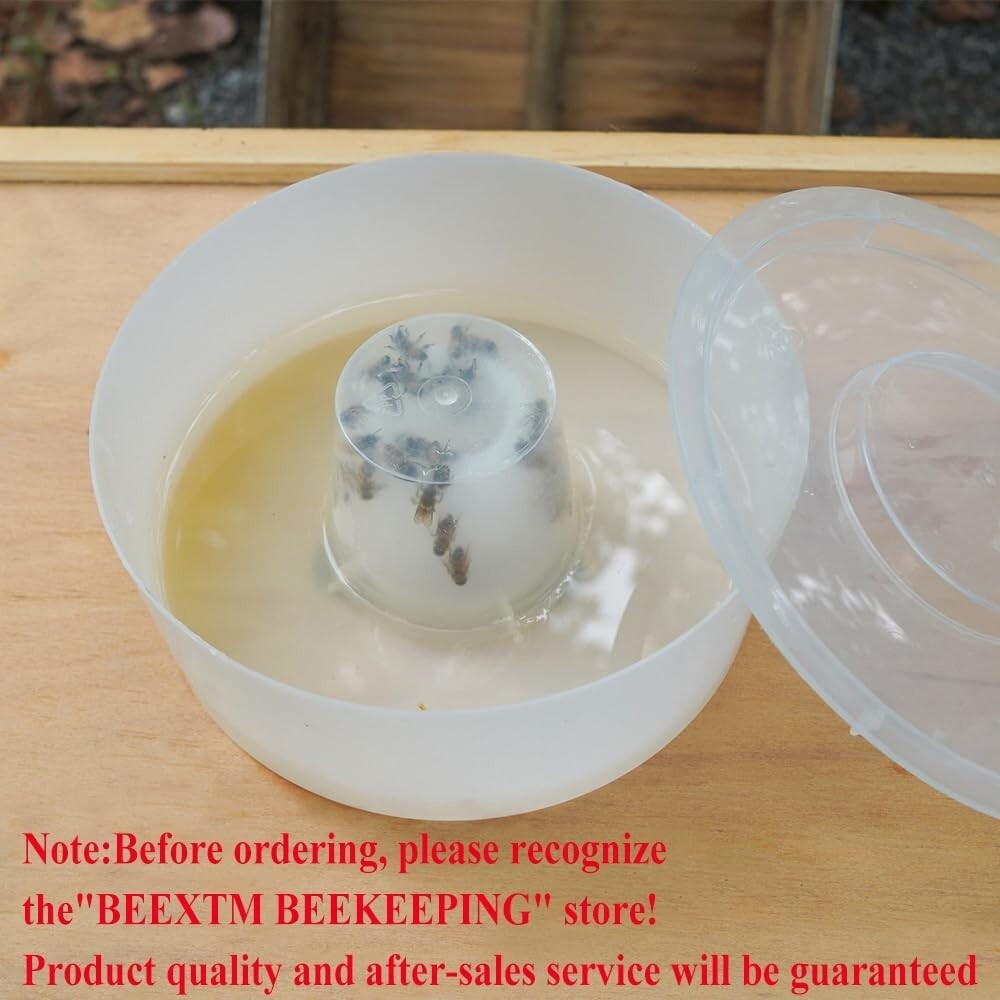 Effortless Bee Feeding - 4-Pack Transparent Bee Feeders with Easy Refill Design