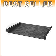 Load image into Gallery viewer, 14-Inch Deep Vented Rack Shelf, 1U Height - Premium Support for AV &amp; IT Gear