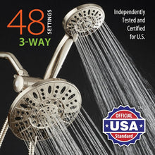 Load image into Gallery viewer, Luxurious 6-Setting Rainfall &amp; Handheld Shower Combo - Easy Install in Nickel