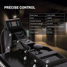 Load image into Gallery viewer, Powerful 1400W Digital Heat Press with Teflon Coated Plate for Custom Projects
