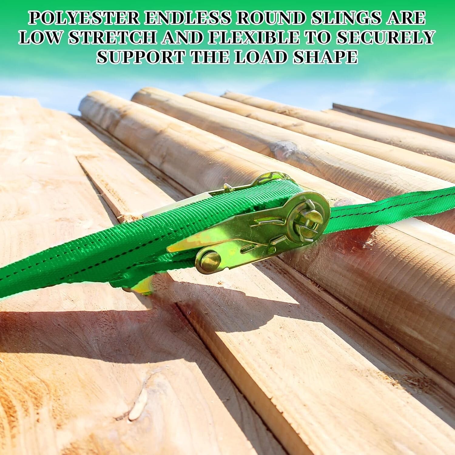 Professional-Grade Lifting Straps - 12 Ft Polyester Slings with 5300 LB Capacity