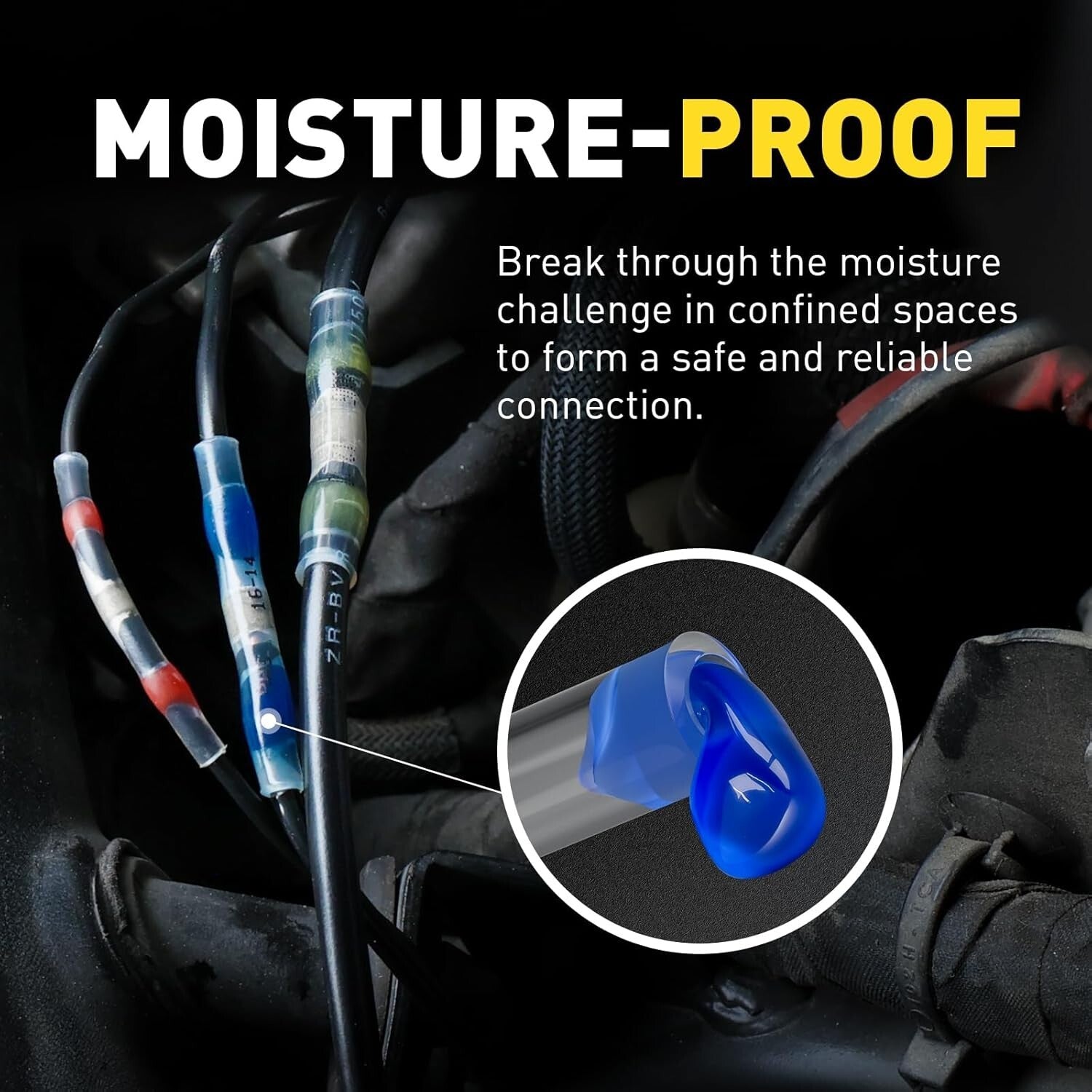 500PCS Green Marine Grade Heat Shrink Connectors with 2 Hot Melt Adhesive Rings