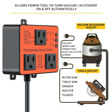Load image into Gallery viewer, Compact Automatic Dust Collection Switch with Dual Tool Outlets for Efficiency