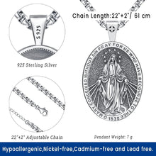 Load image into Gallery viewer, Handcrafted Sterling Silver Saint Necklace for Spiritual Protection - Unisex