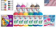 Load image into Gallery viewer, Washable Tempera Paint Set - 11 Vibrant Colors, 16 Fl Oz, Kid-Safe &amp; Non-Toxic