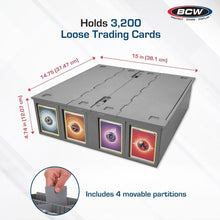 Load image into Gallery viewer, Durable Collectible Card Bins - 4-Pack with Dividers, Holds All Trading Cards