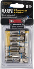 Load image into Gallery viewer, Klein Tools 624 Weatherproof Compression F-Connector - RG6 Connector Pack of 50