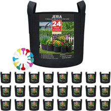 Load image into Gallery viewer, Garden-Ready 24-Pack of 10 Gallon Grow Bags - Superior Drainage Included