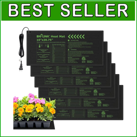 6-Pack Waterproof Seedling Heating Mats for Optimal Germination - 10" x 20.75"