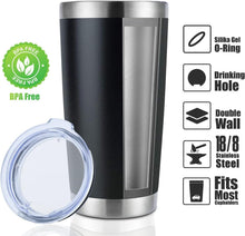 Load image into Gallery viewer, Durable 20oz Powder Coated Travel Tumblers - Insulated, 8 Pack Essentials