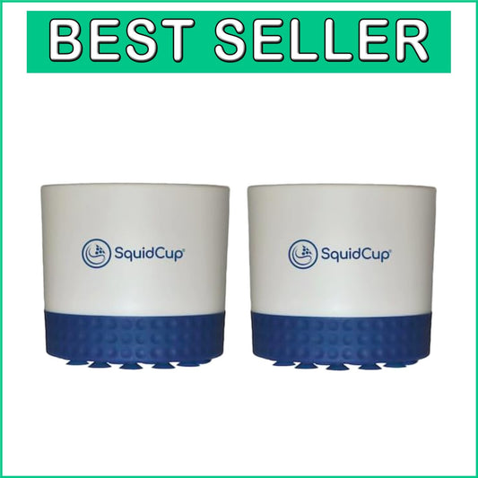 Gray/Navy Non-Tipping Cup Holder with Stabilizers for Boats & RVs - 2 Pack
