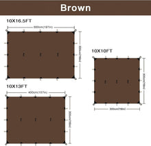 Load image into Gallery viewer, 10x16.5ft Multi-Use Waterproof Tarp for Camping &amp; Picnics - Easy Setup Included