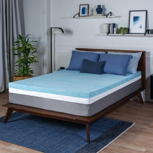 Load image into Gallery viewer, Cooling Gel Swirl Memory Foam Mattress Topper - King Size, Durable &amp; Cozy