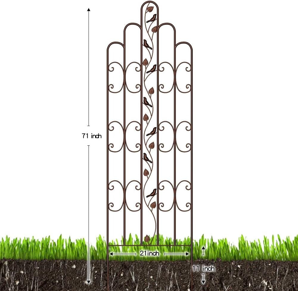 Durable & Decorative 2 Pack Garden Trellis - 71" Tall for Outdoor Beautification