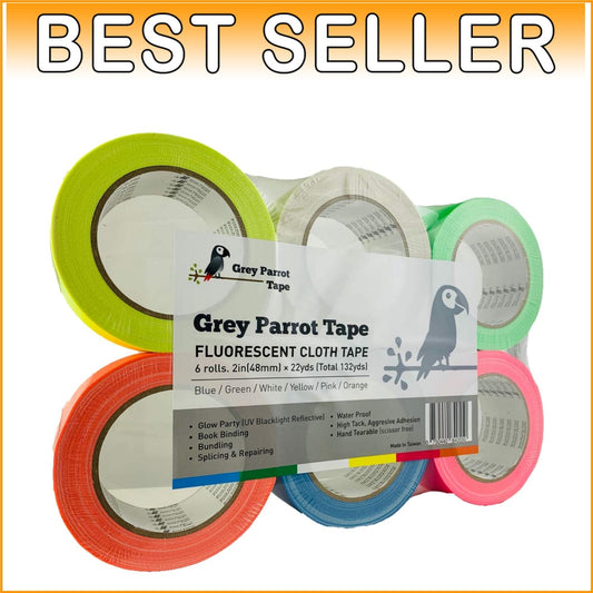 Cost-Effective Neon Glow Party Tape – 6 Colors, Easy-Tear 66ft Rolls Under UV