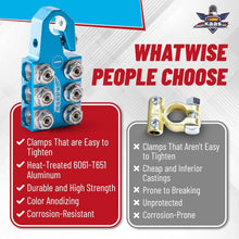 Load image into Gallery viewer, Durable Battery Terminal Clamps - Red &amp; Blue Anode Top Post Set for All Vehicles