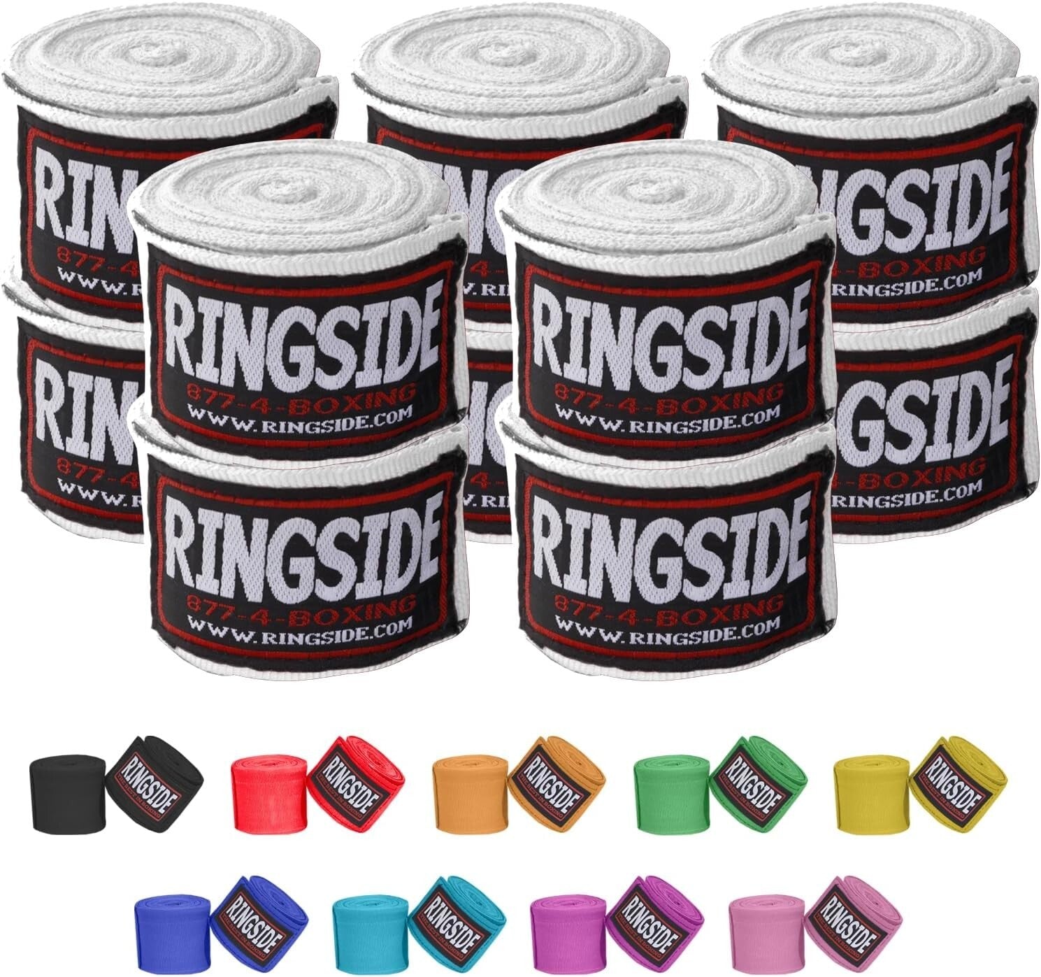 5 Pairs Premium Mexican Style Boxing Hand Wraps - Elastic Cotton Comfort