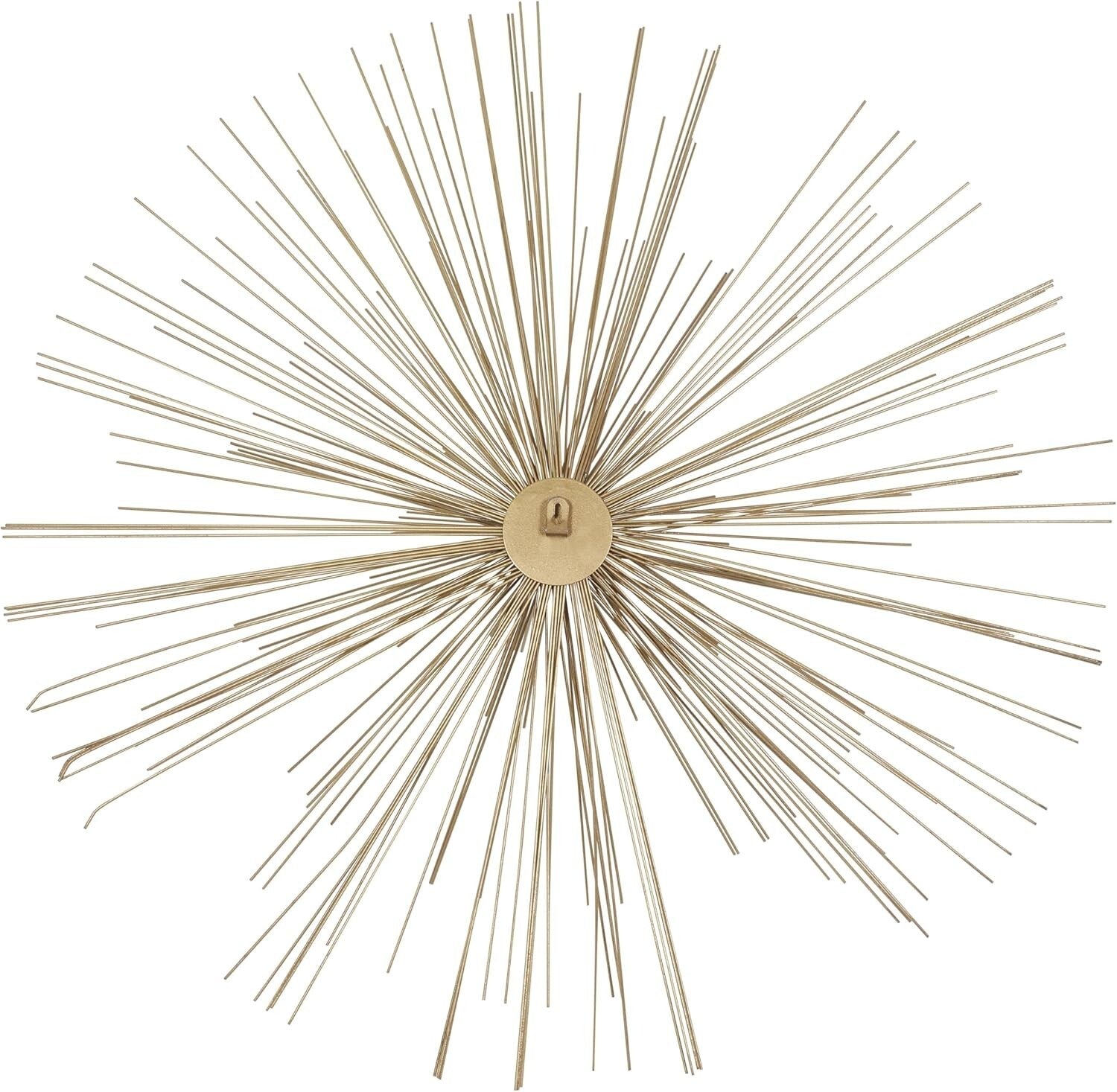 Elegant 32" Gold Satin Finish Metal Starburst Wall Sculpture for Modern Homes