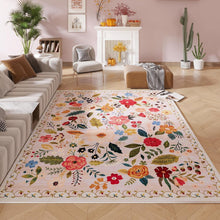 Load image into Gallery viewer, 6'x9' Soft Boho Floral Rug | Vintage Design, Stain Resistant &amp; Easy Maintenance