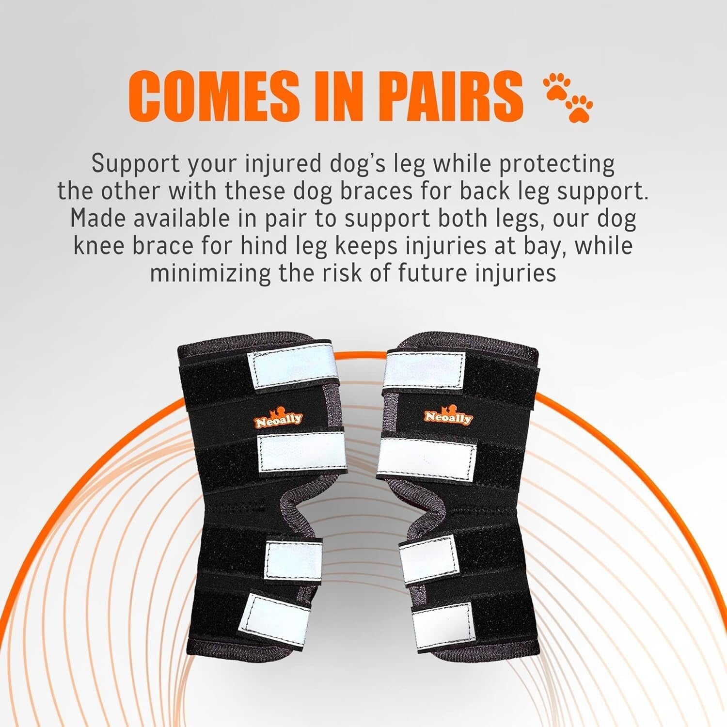 Large Dog Rear Leg Hock Brace - Comfortable Support for ACL & CCL Injuries