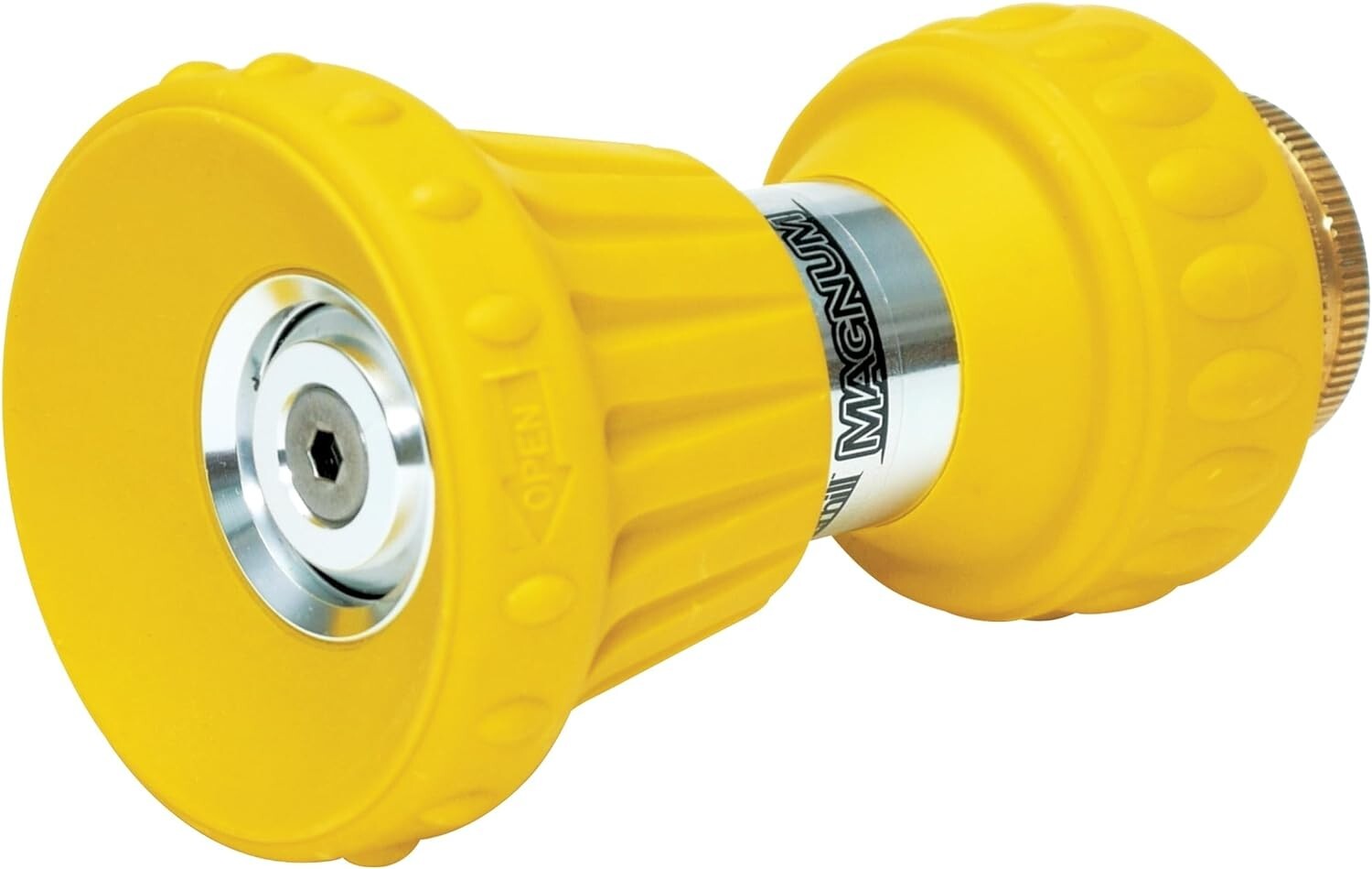 Solid Metal Garden Hose Nozzle with Adjustable Spray – 80 PSI, 3/4-Inch Inlet