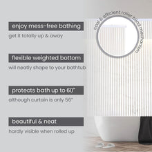 Load image into Gallery viewer, Hookless Heavy Duty Shower Roller Blind - 100% PEVA for Stylish Bathrooms
