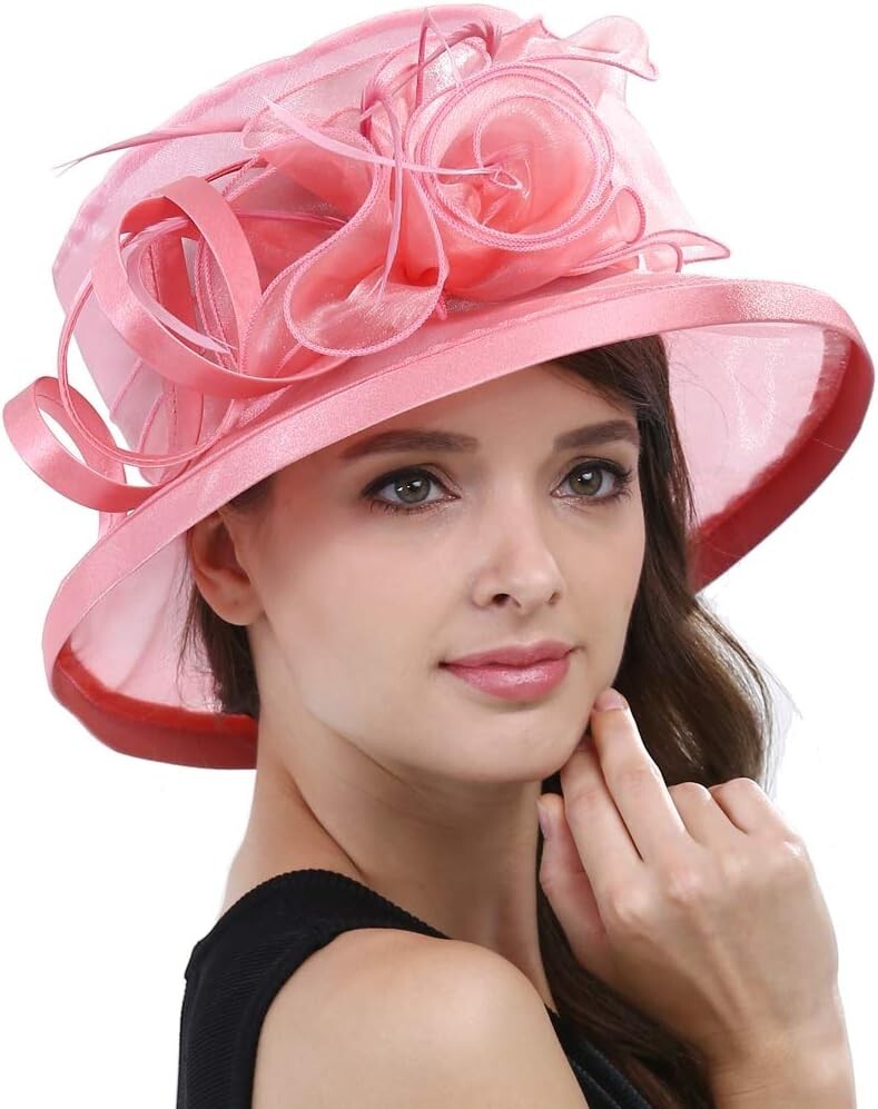 Elegant Women's Cloche Hat - Adjustable Tea Party Fascinator for Derby Day