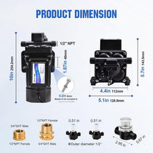 Load image into Gallery viewer, High Flow 6 GPM Brushless Water Diaphragm Pump - Ideal for Pools &amp; Rain Barrels
