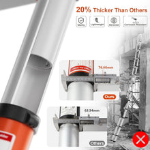 Load image into Gallery viewer, Portable 12.5 FT Aluminum Ladder with Safety Features - Perfect for Home and DIY