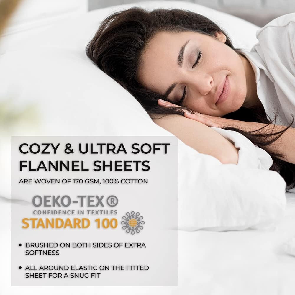 Cozy Full Size Flannel Sheet Set with Extra Deep Pockets for Ultimate Comfort