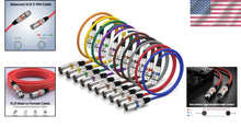 Load image into Gallery viewer, 2ft XLR Cable Set - 10 Colors, 3-Pin Male to Female for Mixer &amp; Speakers