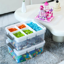 Load image into Gallery viewer, Space-Efficient 17 Qt Craft Storage Containers with Removable Trays - 2 Pack