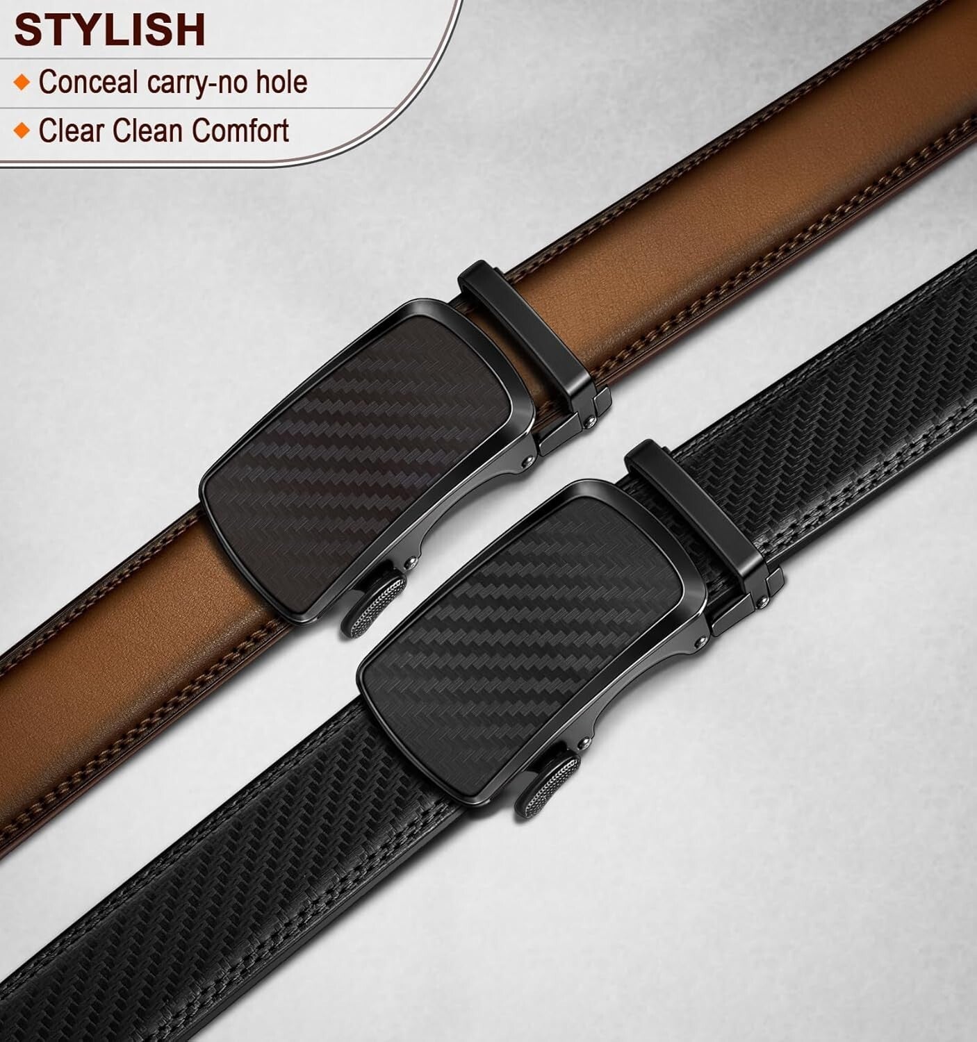 Customizable Men's Ratchet Belt Set – Effortless Adjustments, Luxury Gift