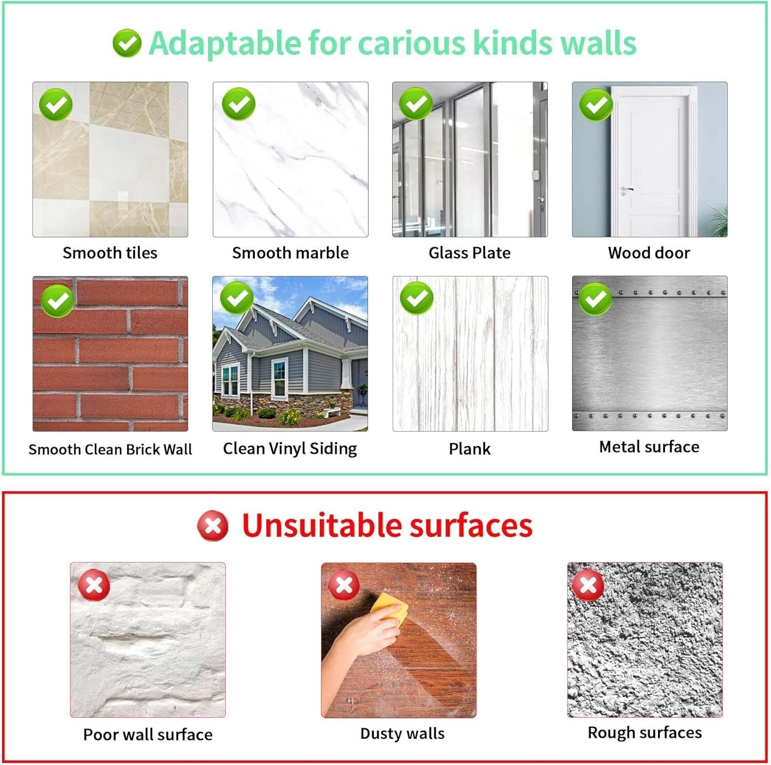 Durable Self-Adhesive Hooks - 100 Pack, 37lb Capacity, Ideal for All Surfaces