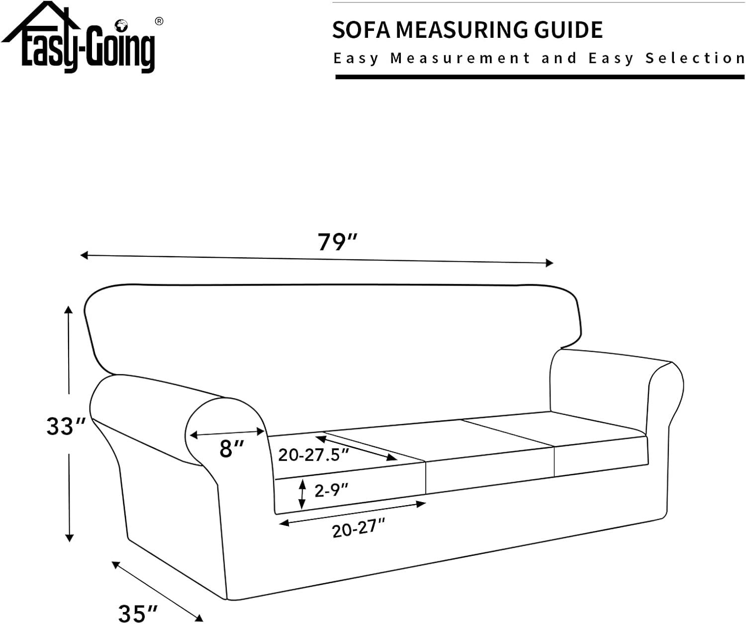 Elegant 4-Piece Couch Cover Set in Gray - Perfectly Waterproof for Kids & Pets