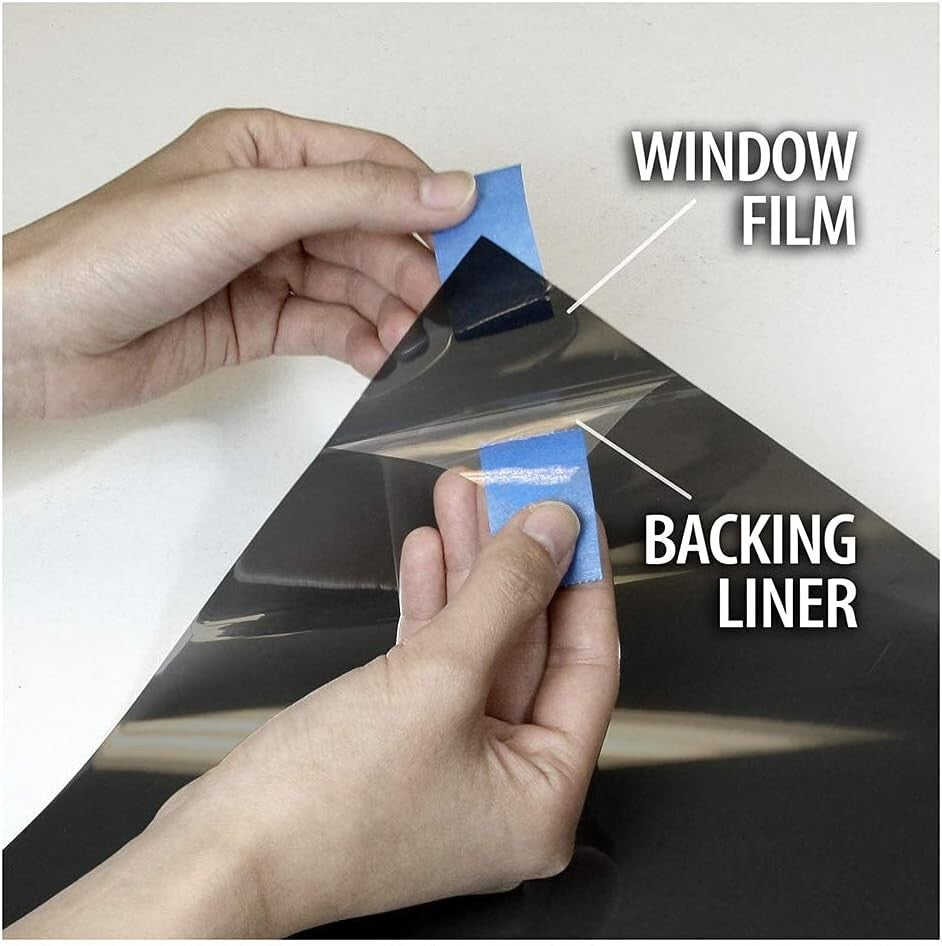 DIY Black Window Film - 36in x 50ft for Effective Heat Rejection & Minimal View