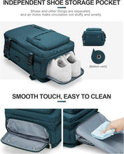 Load image into Gallery viewer, Multi-Compartment Peacock Blue Travel Backpack for Laptop and Gym Essentials