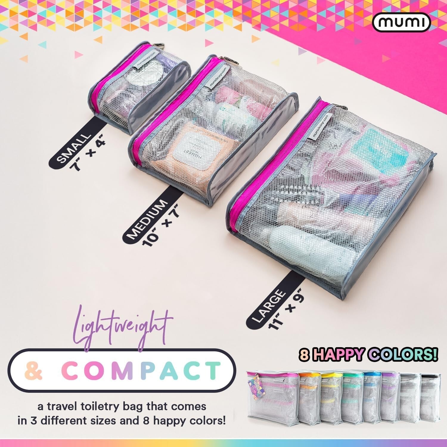Compact and Durable Travel Toiletry Set – 3 Water-Resistant Bags for Essentials