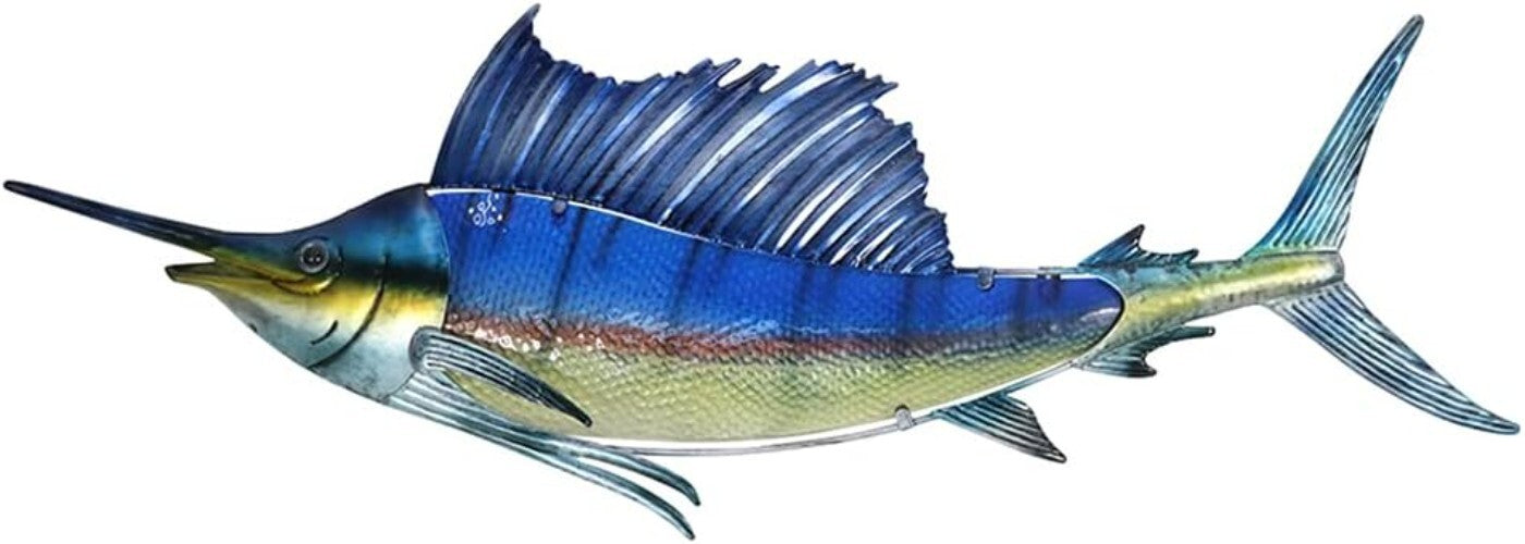 Stunning 36 Inch Sailfish Metal Wall Art - Perfect Gift for Fish Lovers