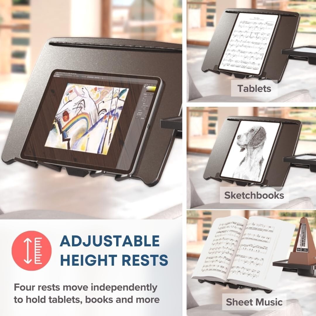 Elegant Aluminum Rolling Laptop Stand with Quick-Release Platforms - Gunmetal