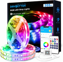 Load image into Gallery viewer, Vibrant App-Controlled RGB LED Strip Lights - 300ft for Bedroom &amp; Party Decor