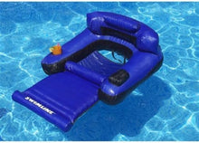 Load image into Gallery viewer, Nylon Fabric Pool Float Mattress with Supportive Headrest &amp; Easy Air Setup, 55"L