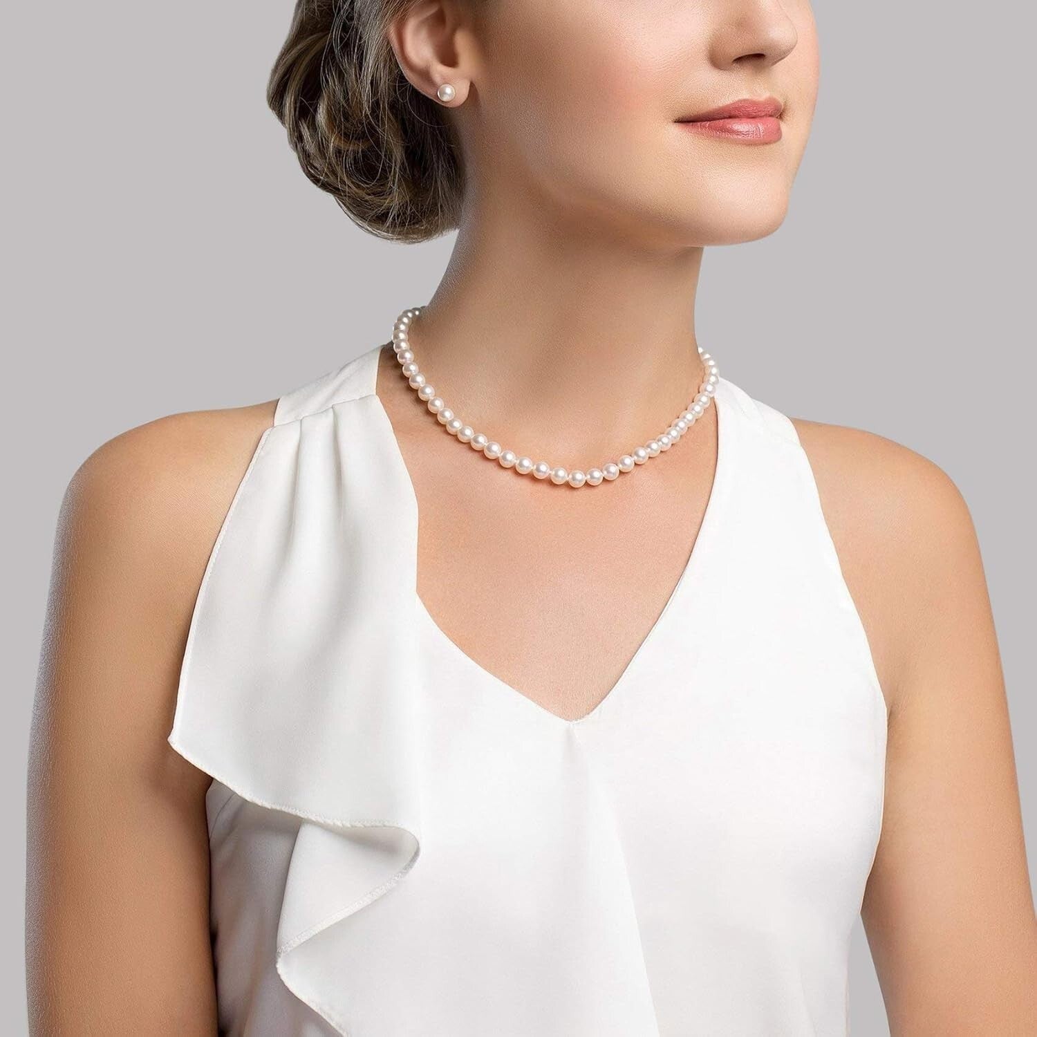 Luxury 18" Freshwater Cultured Pearl Necklace for Women - Perfect Gift Option