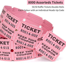 Load image into Gallery viewer, Complete Raffle Ticket Set - 8000 Consecutively Numbered Tickets for Any Event