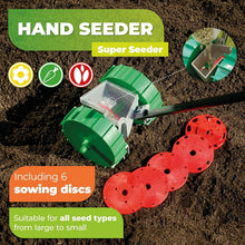 Load image into Gallery viewer, Compact Ergonomic Seeder with 6 Disc Options for Efficient Vegetable Gardening