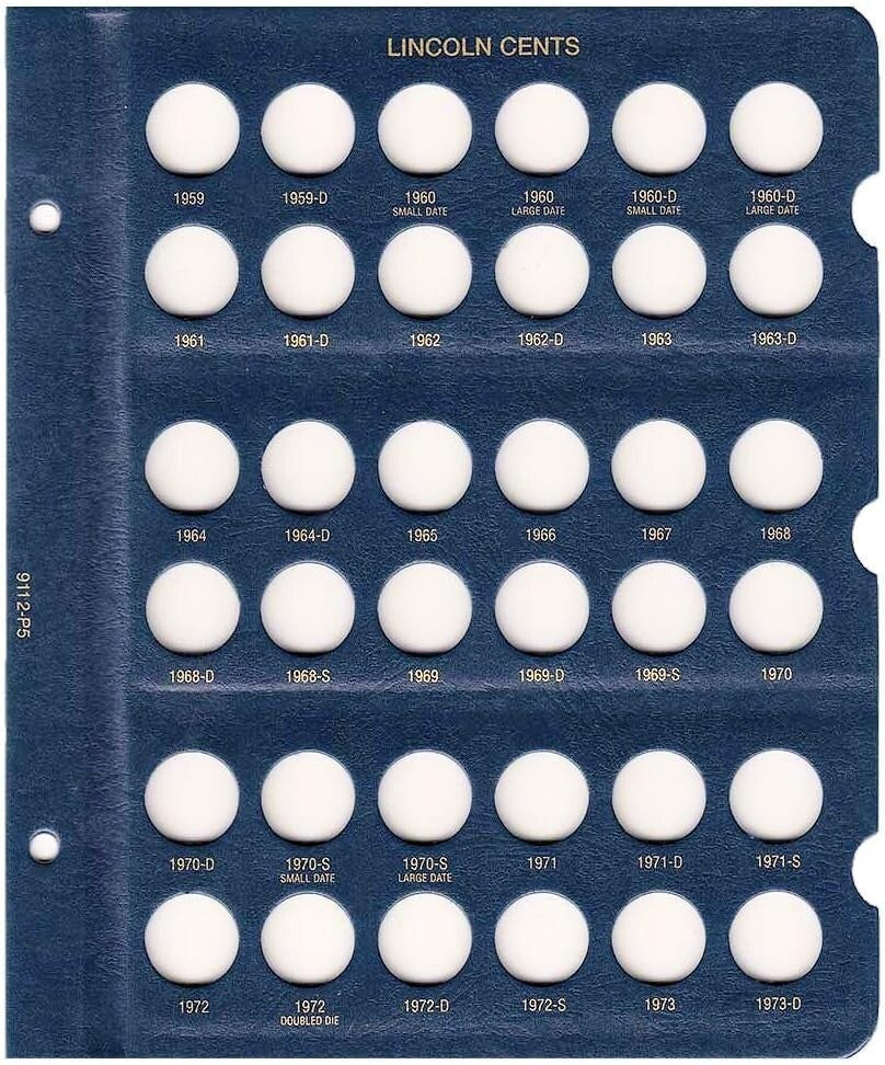 Coin Collector's Essential: Lincoln Cent Album with Historical Mint Info Inside