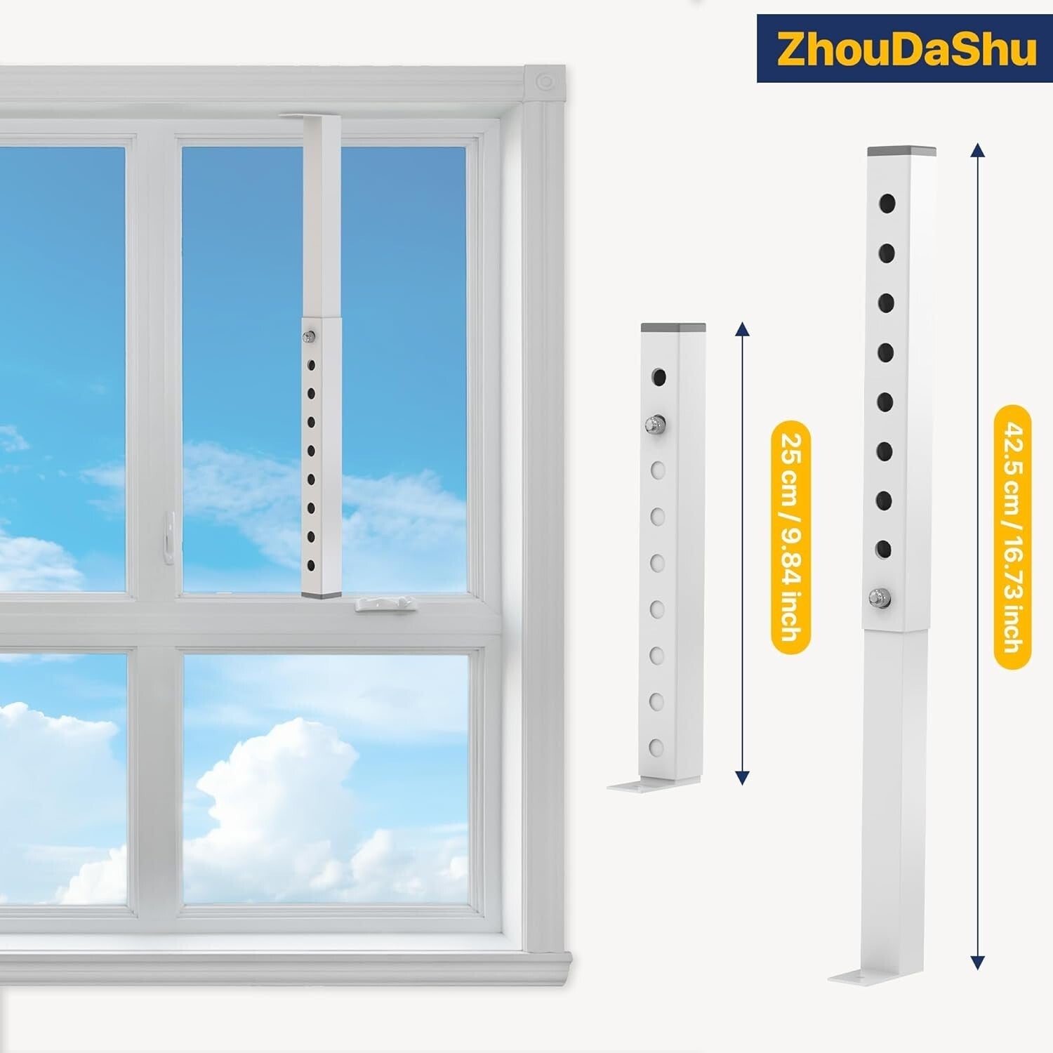 4 Pcs Adjustable Window Lock Bar - Child Safety & Security for Small Windows