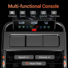 Load image into Gallery viewer, Premium Foldable Treadmill with Dual Cushion and Heart Rate Monitoring, 300lbs