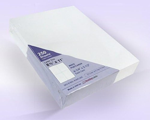 Convenient Postcard Printing: 250 Sheets, 1000 Cards – Ideal for Marketing Needs