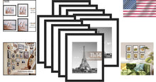 Load image into Gallery viewer, Gallery Wall Ready: 10 Pack of Black 11x14 Photo Frames with Acrylic Finish